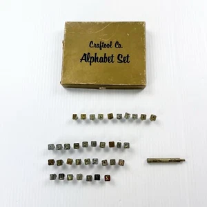 Vintage Craftool Co Alphabet Set 1/4" A-Z 1-9 Lettering Number Set - Picture 1 of 4