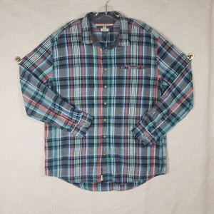 Tommy Hilfiger Mens Dress Shirt 2XL 2XLarge Blue Plaid Custom Fit Long Sleeve - Picture 1 of 8