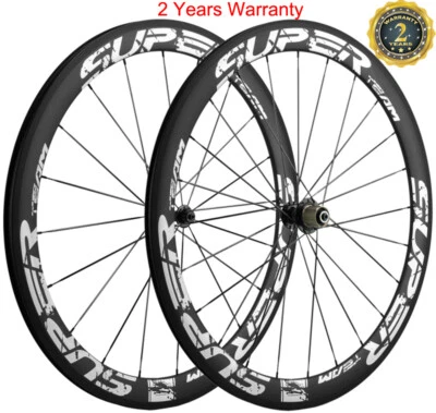 700C 50mm Carbon Laufrauder Rennrad Drahtreifen 23mm Fahrrad Laufradsatz Shimano - Bild 1 von 4