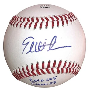 SF Giants Eli Whiteside Signed Baseball 2010 World Series Inscrp Proof Authentic - Picture 1 of 6
