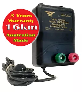 16km MAINS Power Electric Fence ENERGISER Charger Thunderbird Black Farm RGNL - Picture 1 of 4