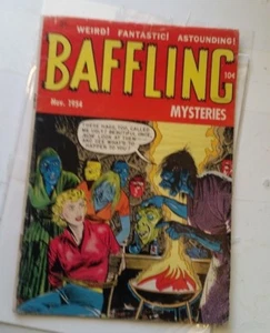 baffling mysteries nov. 1954 #23 shrunken head werewolf horror comic precode !! - Picture 1 of 10