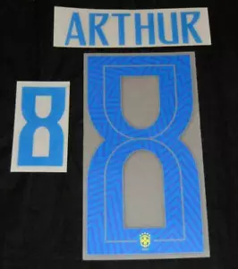 Official Brazil Arthur 8 Copa America 2019 Football Name/Number Set - Picture 1 of 1