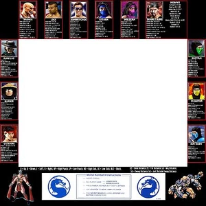 Mortal Kombat 2 Arcade Moves List Bezel Panel Artwork Art CPO Midway MK2 Midway - Picture 1 of 5