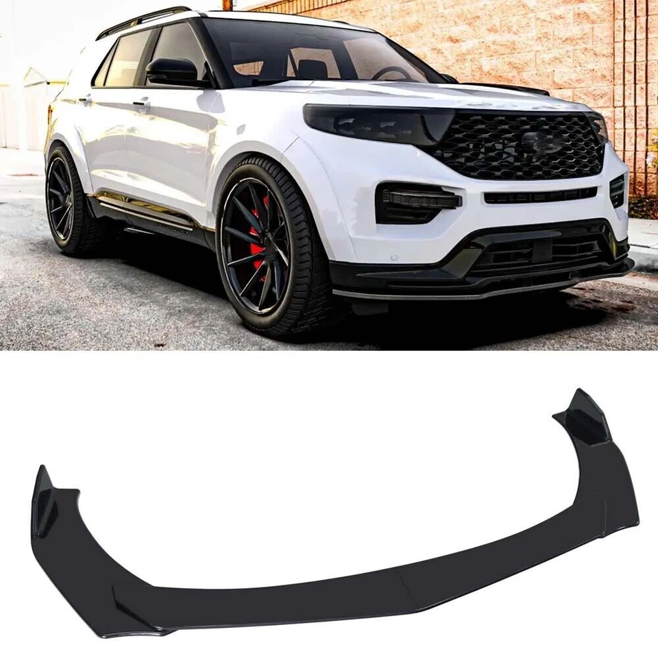 For Ford Explorer ST Front Bumper Lip Chin Spoiler Splitter Body Kit Glossy - Image 1 of 4
