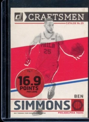 2019-20 Panini Donruss Craftsmen Ben Simmons #14 - Image 1 of 2