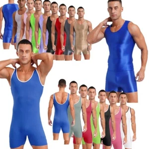 UK Men's 2Pcs Stretchy Sportswear Crew Neck Vest Tank Top with Boxer Shorts Suit - Picture 1 of 76