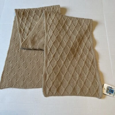 Cachecol Portolano 70% lã 30% cashmere bege 12 X 60 novo com etiquetas💖Ótimo presente💖💖 - Imagem 1 de 4