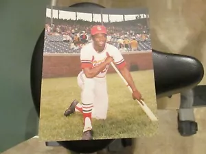 Quadro vintage 8 x 10 lucido Lou Brock St. Louis Cardinals - Foto 1 di 1