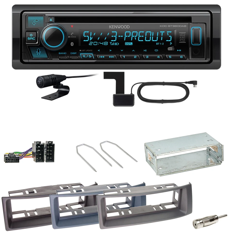 Kenwood KDC-BT960DAB Bluetooth DAB USB Einbauset für Renault Megane Scenic 1 - Bild 1 von 1
