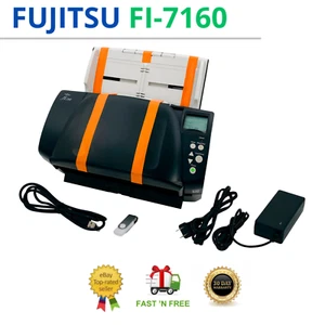 Fujitsu Fi-7160 Duplex Farbe Blatt eingezogen ADZ Dokumentenscanner mit KOMPLETTEM SET - Bild 1 von 18
