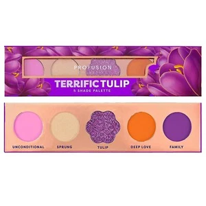 Profusion Cosmetics Blooming Hues 5 Shade Eyeshadow Palette, Terrific Tulip - Picture 1 of 8