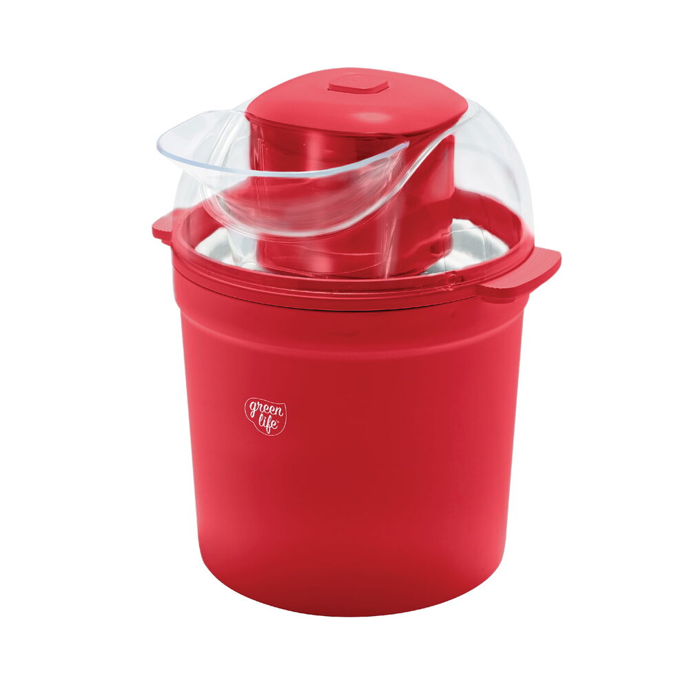 Healthy Ceramic Nonstick 1.5QT Express Ice Cream Maker, Red，GreenLife
