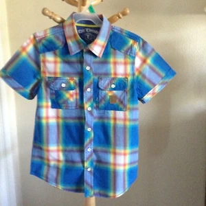 Boy's Epic Threads Multicolor Plaid S Collared Polo Shirt - Picture 1 of 8
