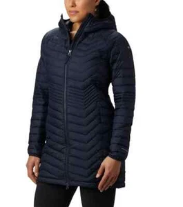 Columbia V8816 Womens Dark Nocturnal Hooded Powder Lite Mid Jacket Size M - Picture 1 of 5