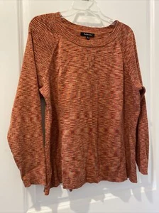 New Relativity Sweater, Women's Size 2X Peach Marled Ribbed 100% Cotton - Picture 1 of 9