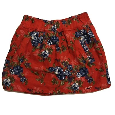 Hollister Size S Red Blue Floral Cotton Skirt - Image 1 of 4