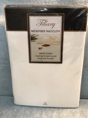 Tillary Microfiber(70”) Round Tablecloth(White )-New ( Won’t Leak) - Image 1 of 4