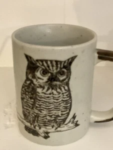 Vintage Owl Coffee Mug Otagiri  Japan Stoneware Handpainted 1970s - Picture 1 of 3