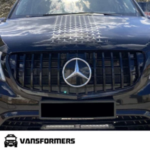Mercedes Vito 2020+ W447 Panamericana GT Gloss Black Grille (AMG Grill) Facelift - Picture 1 of 12