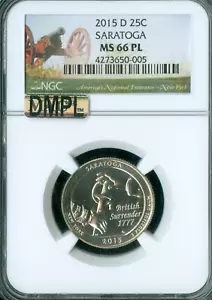 2015 S SARATOGA QUARTER NGC MS66 PL MAC DMPL * - Picture 1 of 2