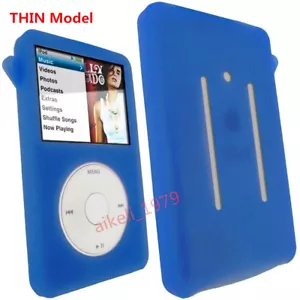 Blau Neu Silikon Skin Cover Hülle für iPod Classic 7. Gen 160GB 6. 120GB DÜNN - Bild 1 von 3
