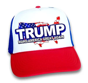 DONALD TRUMP MÜTZE ~ MAKE AMERICA GREAT AGAIN NETZKAPPE ~ ROT WEISS BLAU USA - Bild 1 von 2