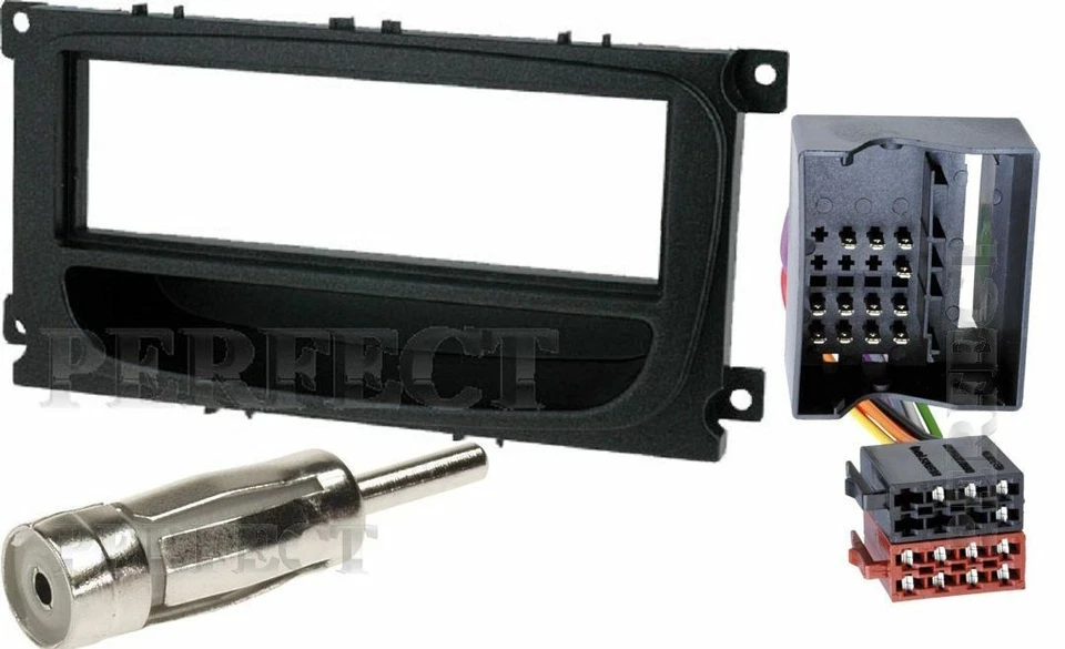URGENTE - KIT Marco Adaptador  Radio Ford FOCUS C-Max Galaxy S-MAX MONDEO NEGRO - Imagen 1 de 1