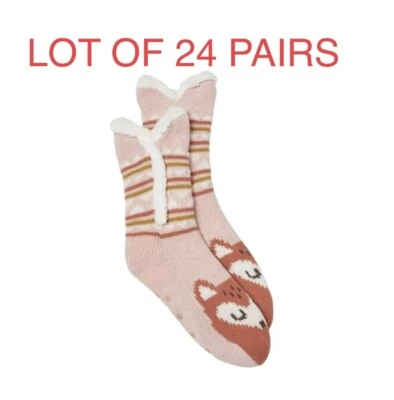 Lote De 24 Pares Secret Treasures Fox Colosal Acogedor Zapatilla Calcetines, Zapato Talla 4-10 Foto 1 de 4