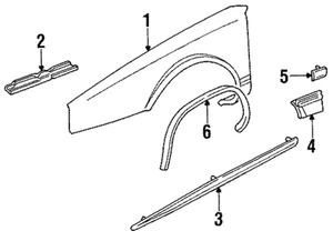 Genuine GM Center Molding 20724511 - Picture 1 of 1