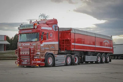 TEKNO 87454 SCANIA R TRACTORE 6X2 & SEMI-RIMORCHIO BENNA RONNY CEUSTERS (DK) - Immagine 1 di 4