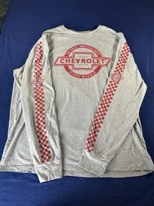 Chevrolet Langarmshirt rot und grau kariert Streifen Größe XL - Bild 1 von 11