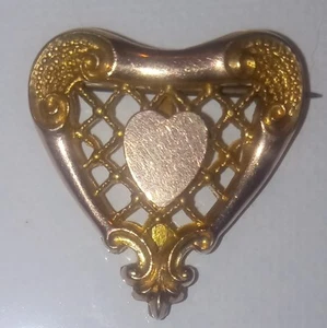 Vtg/Antique Victorian Goldtone Chatelain Watch Pin - Picture 1 of 5
