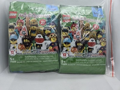 Lego Minifigures Series 21 Complete Set (12) 71029 New Factory Sealed 🐶🛩🛸🐬🐞 - Image 1 of 4
