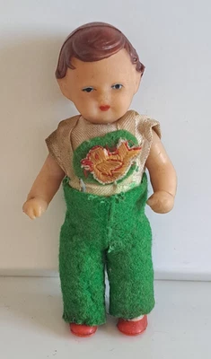 2) ANCIENNE PETITE POUPEE  ARI EN CAOUTCHOUC 10 cm VINTAGE ANNEES 60 - Photo 1/4