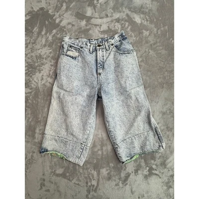 Pantalones de mezclilla recortados ZENA lavado ácido para mujer talla 13 Foto 1 de 4