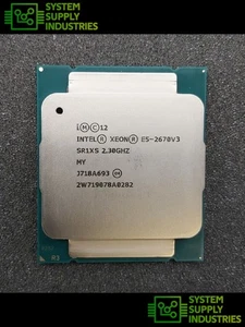 10x Intel Xeon E5-2670 V3 SR1XS 2.30GHz 12 Core CPU Processor 120w JOB LOT - Picture 1 of 3