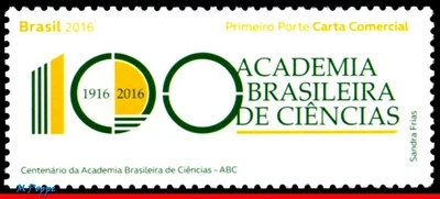 3326 BRASIL 2016 ACADEMIA BRASILEÑA DE CIENCIAS, CENT., CIENCIA, RHM C-3589 MNH Foto 1 de 2