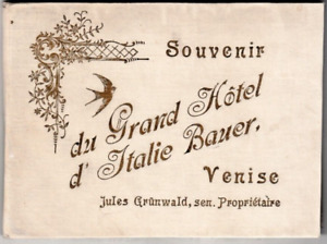 Leporello, 20 Bilder, Grand Hotel d' Italie Bauer, Venise Jules Grüwald, 1890