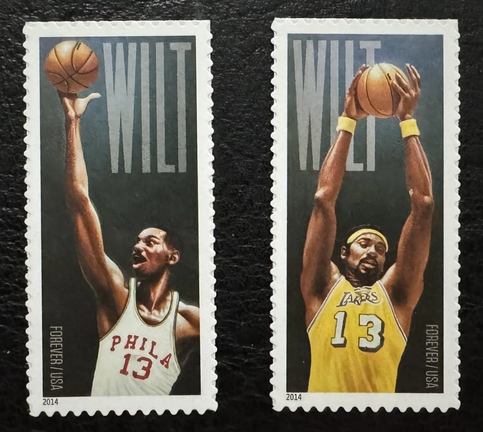 2014  #4950-4951 - Forever - WILT CHAMBERLAIN - BASKETBALL - Set of Singles -MNH - Image 1 of 1