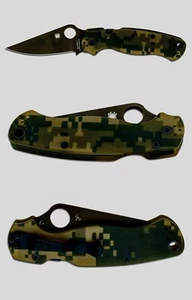 SPYDERCO PARAMILITARY 2 PM2 3.45” FOLDING KNIFE DLC BLACK S30V CamoG10 81GPCMOBK - Picture 1 of 24