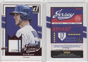 2016 Panini Donruss Jersey Kings Red /199 Kris Bryant #JK-KB