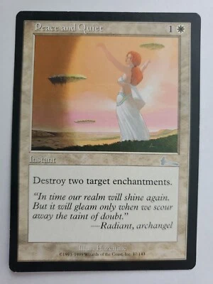 MTG Magic The Gathering Card Peace and QuietInstant White Urza's Legacy  - Image 1 of 2