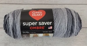 SKEIN/BALL OF RED HEART SUPER SAVER OMBRE YARN - ANTHRACITE - Picture 1 of 4