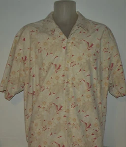 CUTTER & BUCK / Large / BUTTON FRONT HAWAIIAN ALOHA SHIRT / TROPICAL EUC - Picture 1 of 4