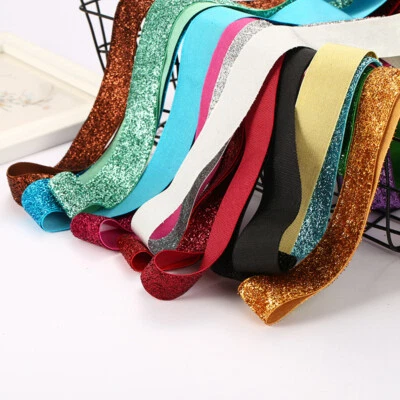 22.5m Paillettes Sequin Velours Ruban Simple Visage Bord Sangles pour Cousue Art - Photo 1/4