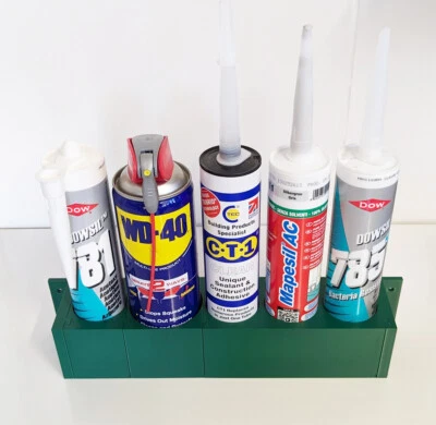 Estante modular personalizable para cobertizo / furgoneta - silicona, calafateo, WD40, latas de aerosol Foto 1 de 2