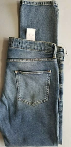 TOPMAN Men Stretch Skinny Premium Turkish Cotton Denim Jean - 36x32 Blue NEW - Picture 1 of 7