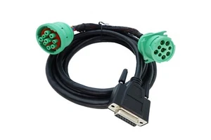 DB15 to Green Type 2 J1939 Male and Female Splitter Y Cable for Truck Freightlin - Picture 1 of 7