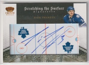 10-11 PANINI CROWN ROYALE SCRATCHING THE SURFACE #31 DION PHANEUF AUTO 89/100
